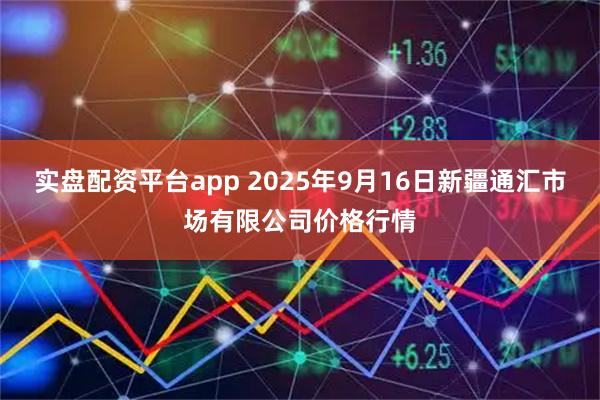 实盘配资平台app 2025年9月16日新疆通汇市场有限公司价格行情